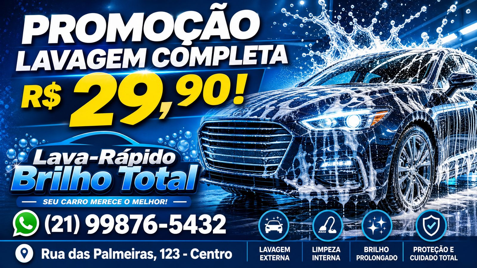 Anúncio — Lava-Rápido Brilho Total